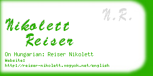 nikolett reiser business card